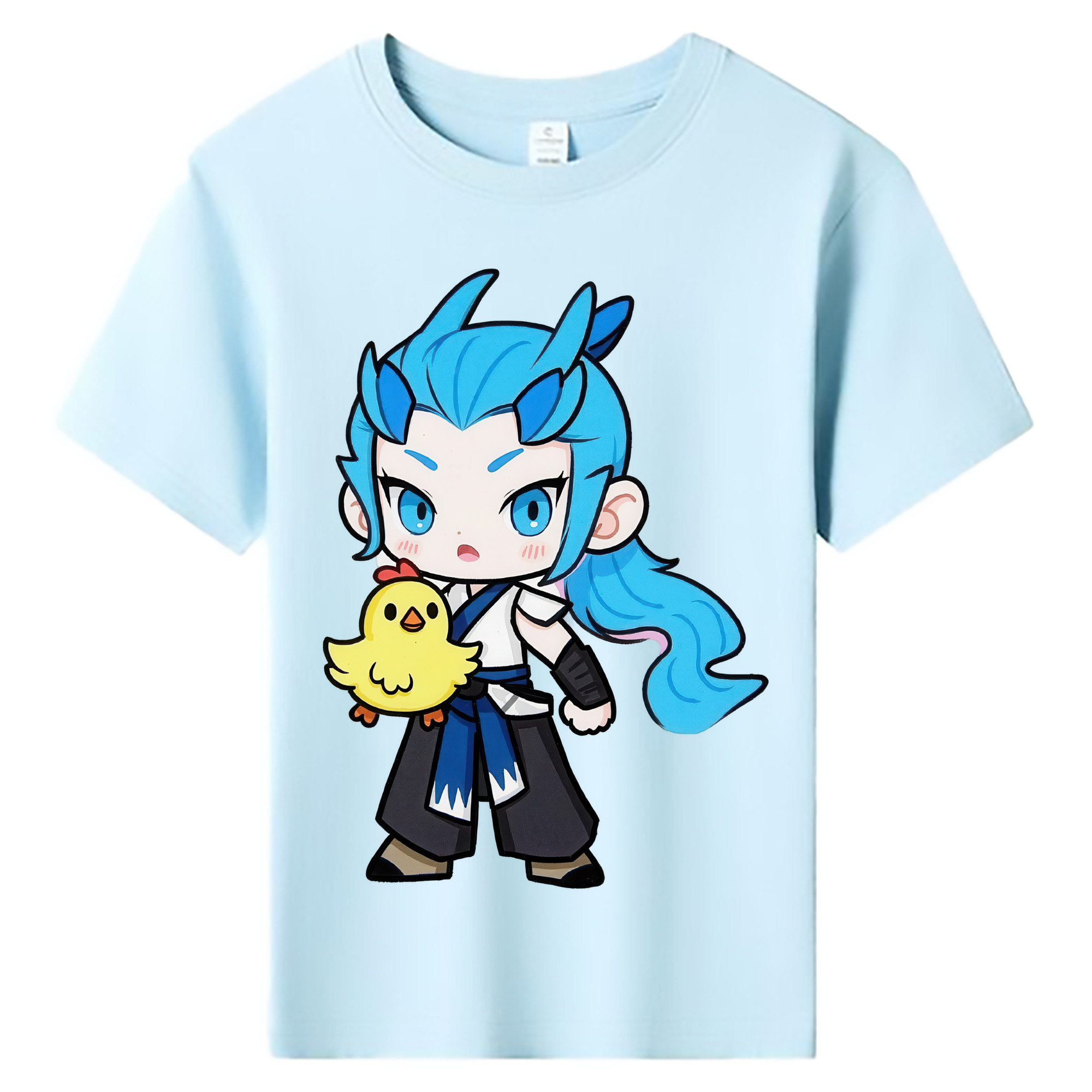 （画像用） Ne Zha 2 ナタ 魔童の大暴れ 綿100％キッズTシャツ（フロントプリント）